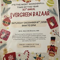 80th Annual Evergreen Bazaar Dec 6-9am- 2 PmPm