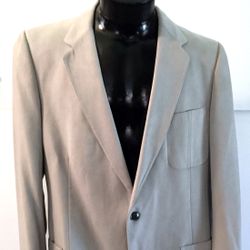 Vintage Men’s Gray Blazer Ultra Suede  Jacket Herb Walker's USA Made Size 44 Tap See More for All Info 