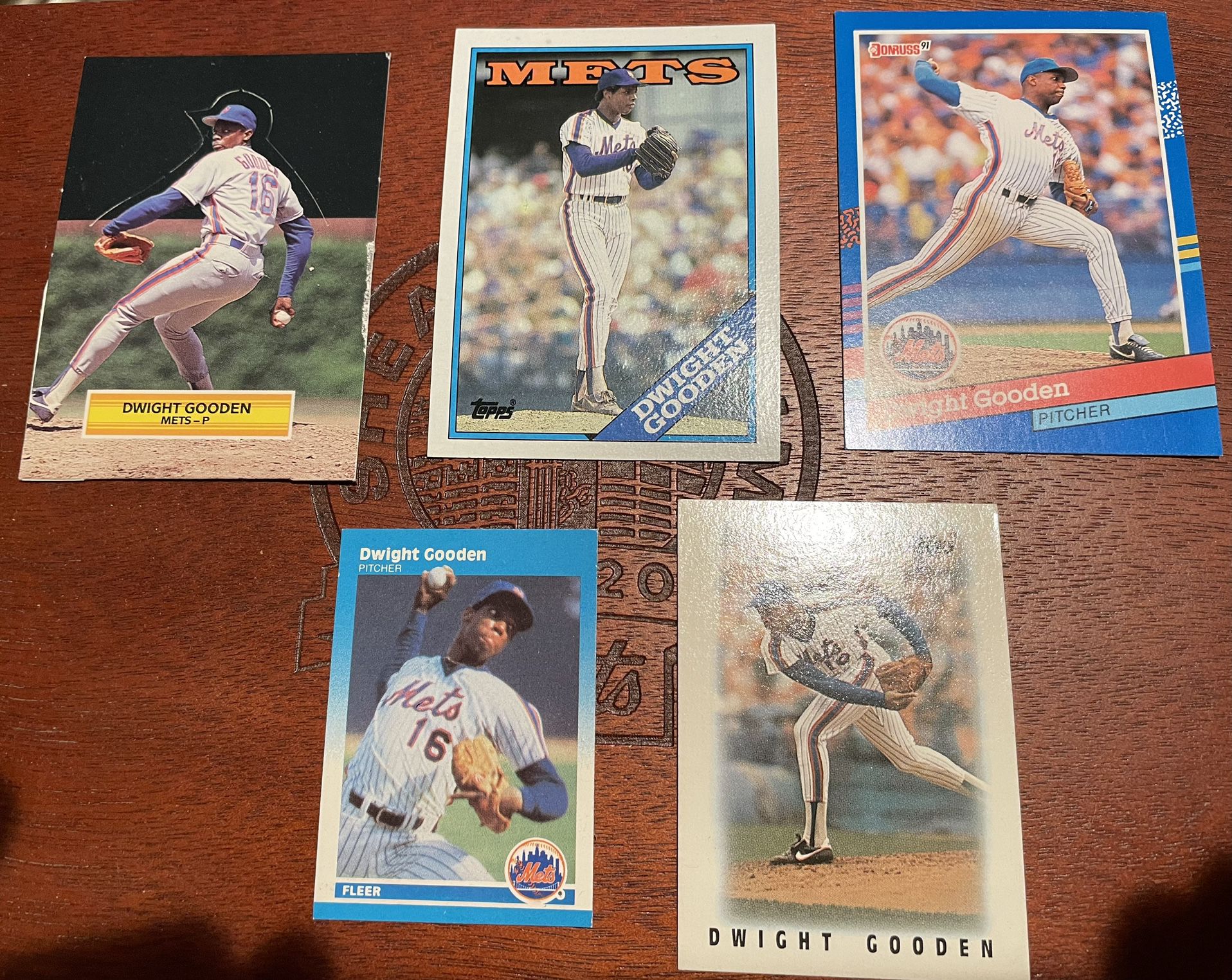 Lot Of 5 Dwight Gooden (Mets) Cards