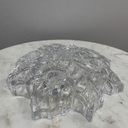 Marquis Waterford Crystal Wreath Candle Holder Made In Germany 8.5"