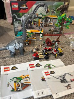 LEGO Jurassic World 76973 Raptor & Titanosaurus Tracking Mission USED