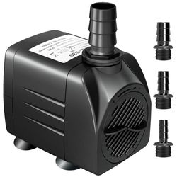 GROWNEER 550GPH SUBMERSIBLE PUMP 30W FOUNTAIN WATER PUMP WITH 7.2FT HIGH LIFT 3 NOZZLES FOR FISH TANK