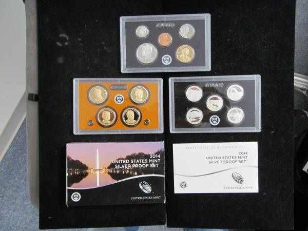 2014 U.S. Silver Proof Set -- 7 TOTAL SILVER PROOF COINS!