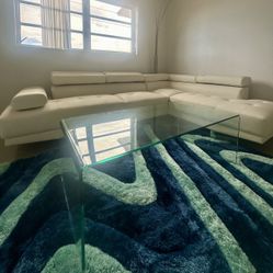 CLEAR GLASS COFFEE TABLE - Mesita De Centro De Cristal