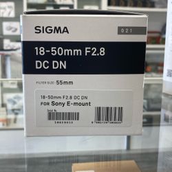 Sigma 18-50mm F2.8 For Sony E