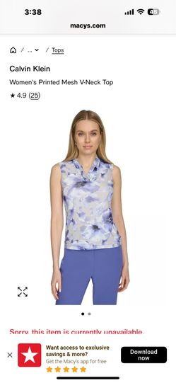 NEW Calvin Klein sleeveless blouse size L