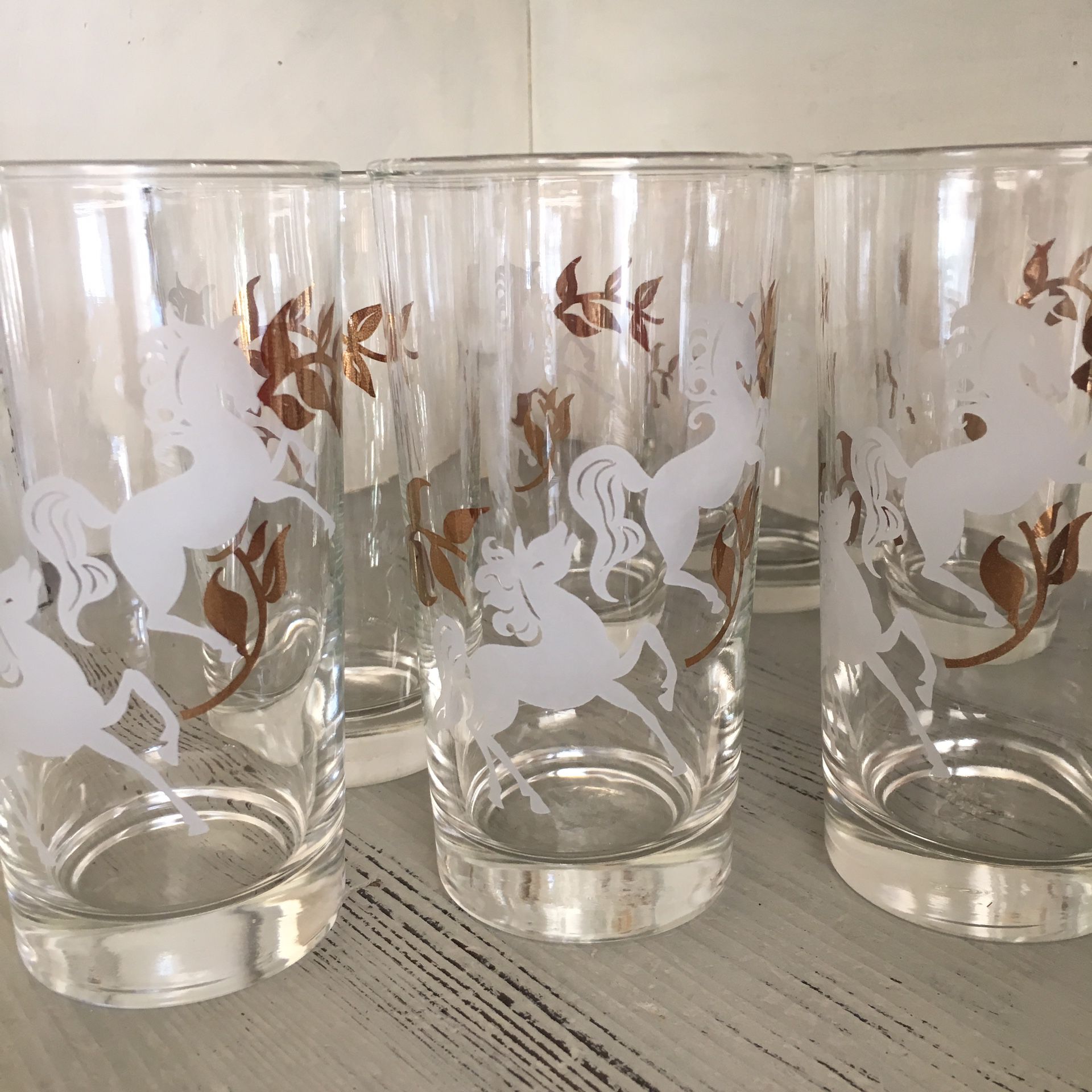 Floral Etched Drinking Glasses in Blown Recycled Glass — GARDENHEIR