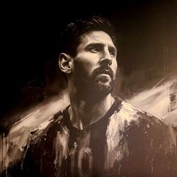 After the Noise — Lionel Messi | Original Oil Painting