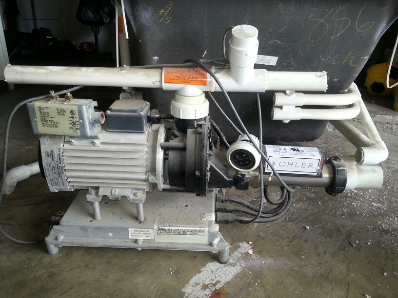 Jacuzzi or hot tub motor and pump