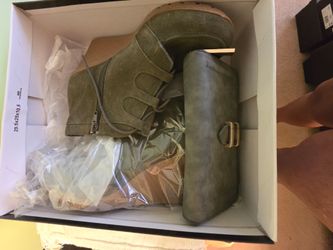 Wedge boots . Never worn.