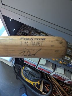Game Used Ton Davey Signed Bat