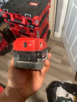 Milwaukee usb battery adapter and battery