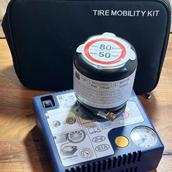 Genuine OEM Tire Mobility Kit: Sealed From Factory! Two Part Gauge & Mini Attachment Compressor For Emergency Roadside Use! 