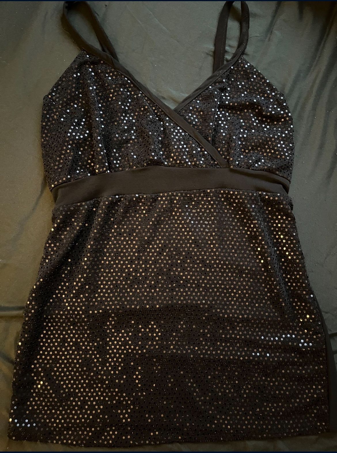 Black sequin top