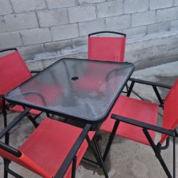 Glass Table and Chairs