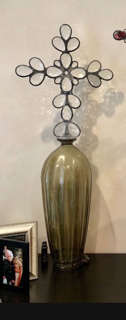 Swarovski crystal cross bottle