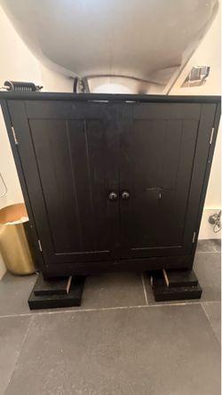 Black Bathroom Vanity Cabinet