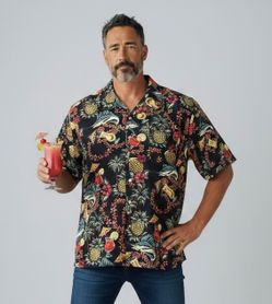 Pierre Cardin Silk Shirt Men’s size XXL Hawaiian print
