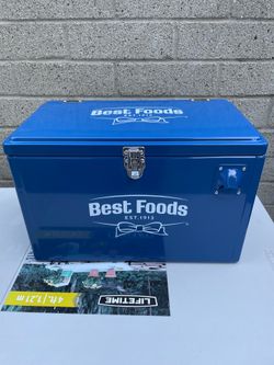 Best Foods Metal Steel Cooler Ice Chest With Bottle Opener