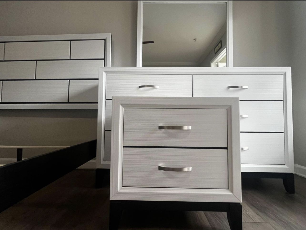 Get a Full or Queen Size Bed With Dresser & Mirror and Night Stand — all for just $698!