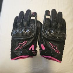 Motorcycle Gloves – Alpinestars (Black/Pink)