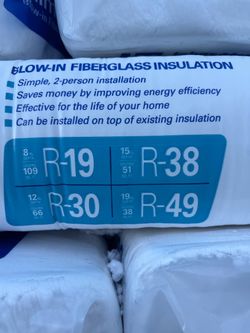 Blown In Insulation Bags - $30 ea