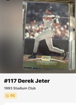 1993 Stadium Club Derek Jeter Rookie Card #117