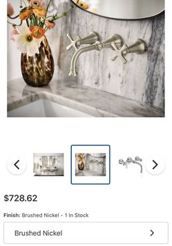 Moen Two-Handle Wall Mount Faucet Half Price