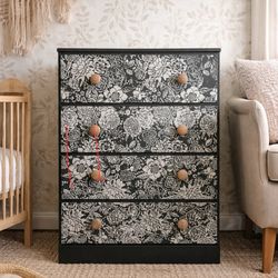 Small bedside dresser vintage solid wood