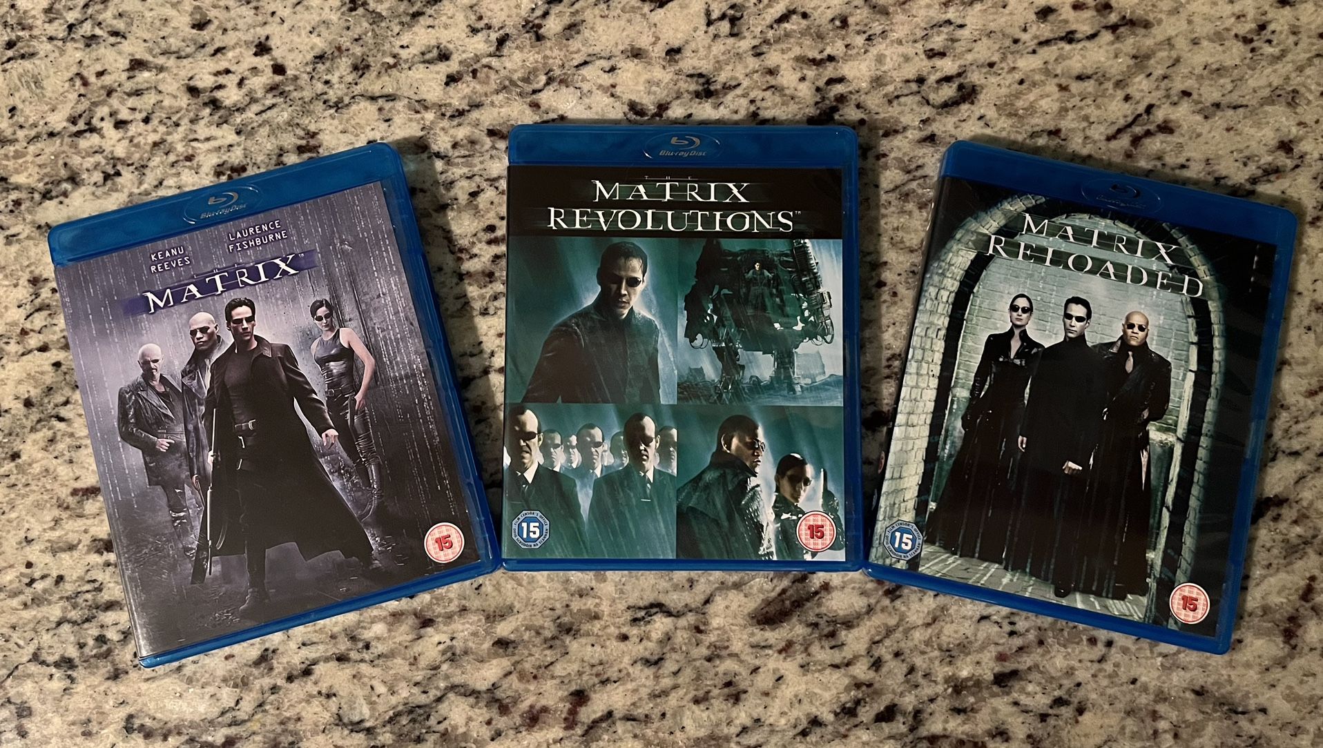 Matrix Trilogy Blue Ray DVD Movie Set