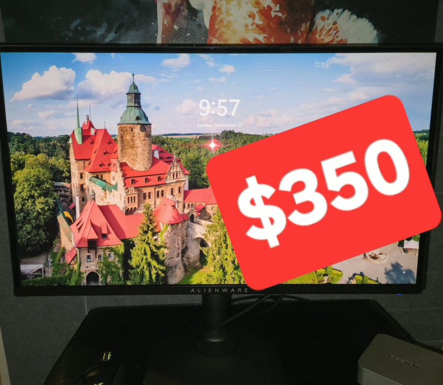 $350 Alienware 27" 360Hz QD-OLED Gaming Monitor - AW2725DF