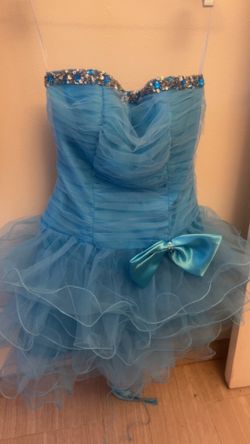 Cindy U.S.A strapless blue dress l size xs