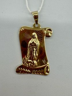 14k Virgin Mary pendant