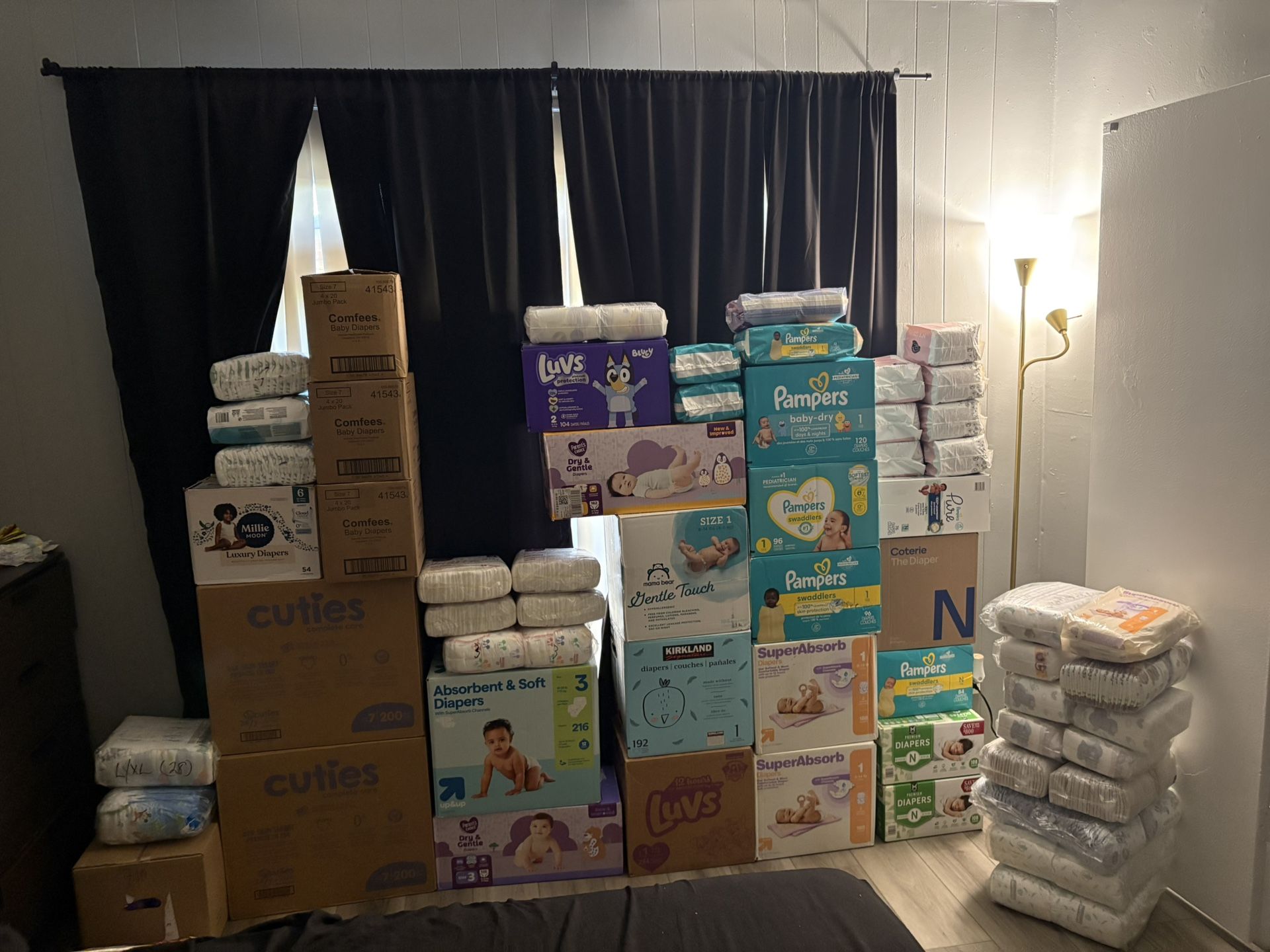 Diapers Newborn, 1 And A Few Size 2 And 3 Pull UPS And Adult Diapers