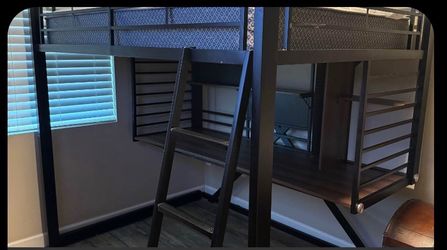 Full size loft with computer desk