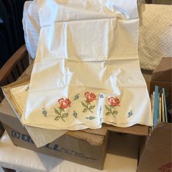 Vintage Embroidered Pillow Cases