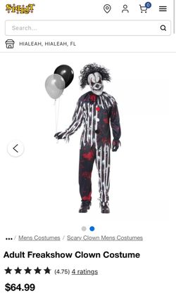 Adult Freakshow Clown Costume