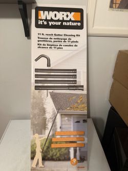 WORX WA4090 11 ft. Reach Gutter Cleaning Kit Attachment for Worx Leaf Blower New