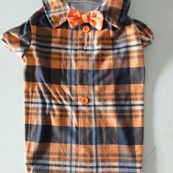 Cute Plaid Dog Shirt Size Small