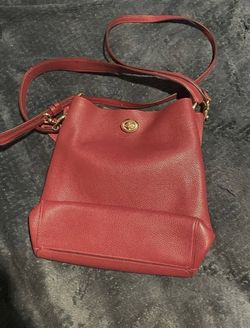 COACH Polished Pebble Leather Charlie Bucket