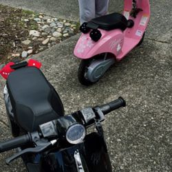 Selling both black and pink moped
