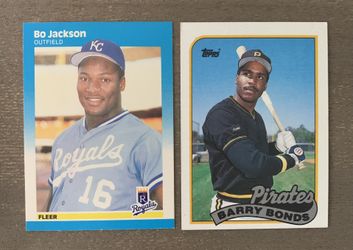 1987 Fleer Bo Jackson Rookie & 1989 Topps Barry Bonds