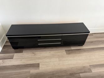 Black Gloss TV Stand with Drawers