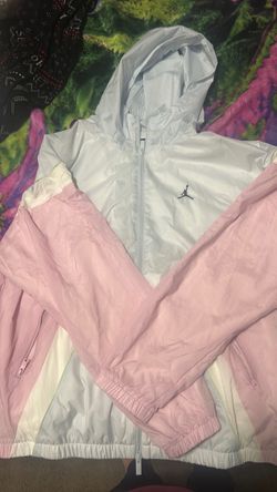 Jordan Windbreaker Jacket Pink and White