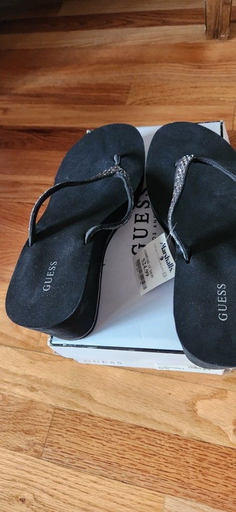 GUESS Wedge Flip Flops