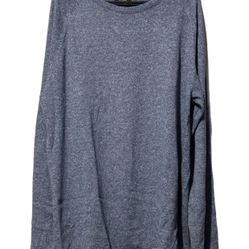 Prana (C) Men’s Long Sleeve Sweater Sz L Blue Marbled Pullover Crew Neck  EUC