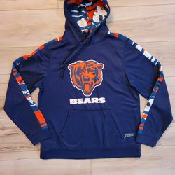Chicago Bears Pullover Hoodie Mens Size Small Navy NFL Team Apparel by Zubaz