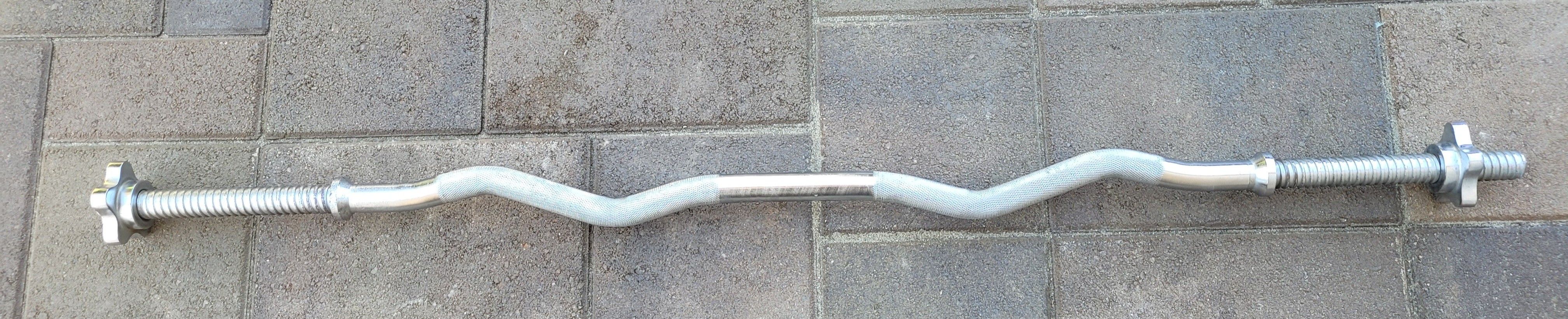 4 ft Chrome Steel Curling Bar, 1" Thick, 11.5 lbs