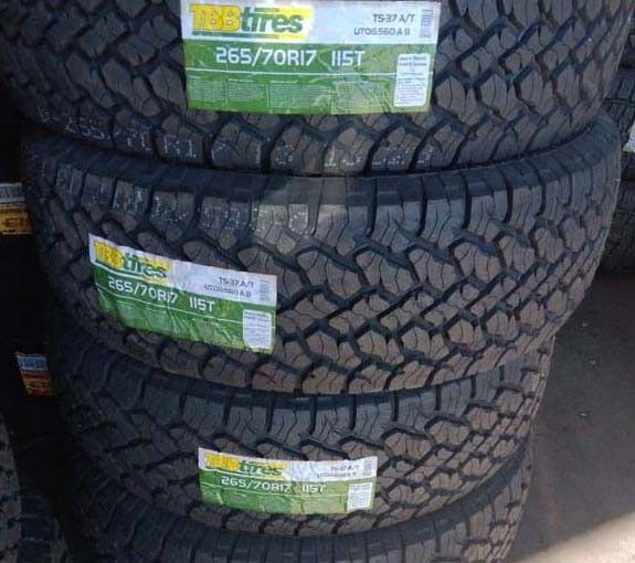4 New Tires  265/70/17 TBB all Terrain Tires