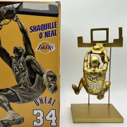 Los Angeles Lakers Shaquille O’Neal Limited GOLD Statue Figure 9 Inch Rare